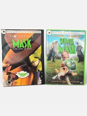 The Mask 1994 / Son of the Mask 2005 DVD'S Bundle Jim Carrey Good Condition